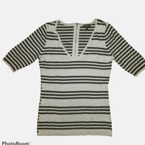 Express strip v neck top